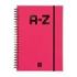 Finocam A-Z Indice Alfabetico - Formato A5 - 148x210mm - Tapas de Carton Forrado - Papel de 80g/m2 - Cierre con Goma Elastica -