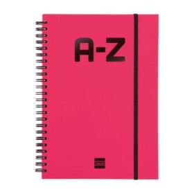 Finocam A-Z Indice Alfabetico - Formato A5 - 148x210mm - Tapas de Carton Forrado - Papel de 80g/m2 - Cierre con Goma Elastica -