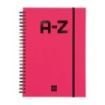 Finocam A-Z Indice Alfabetico - Formato A5 - 148x210mm - Tapas de Carton Forrado - Papel de 80g/m2 - Cierre con Goma Elastica -