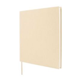 Finocam Jazz Libro de Visitas para Firmar - 80 Hojas - 250X250mm - Papel Marfil de 120g/m2 - Cubierta de Tejido de Encuadernacio