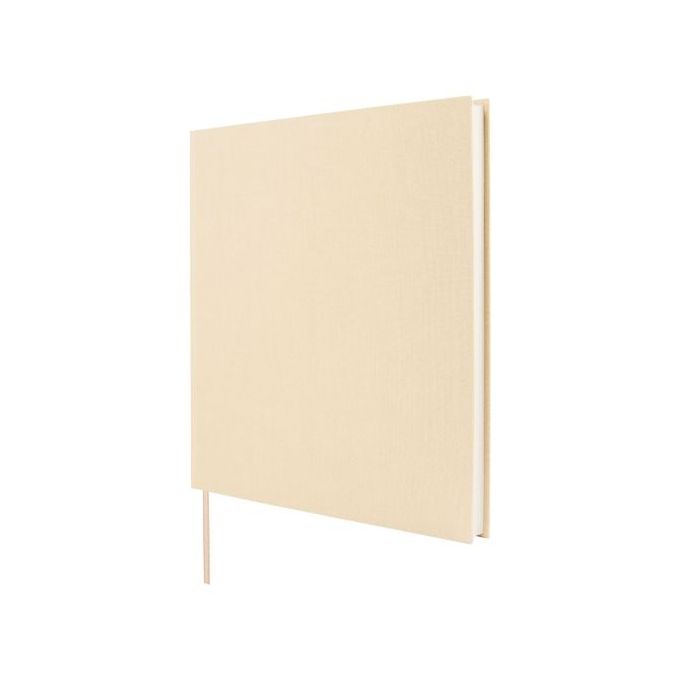 Finocam Jazz Libro de Visitas para Firmar - 80 Hojas - 250X250mm - Papel Marfil de 120g/m2 - Cubierta de Tejido de Encuadernacio