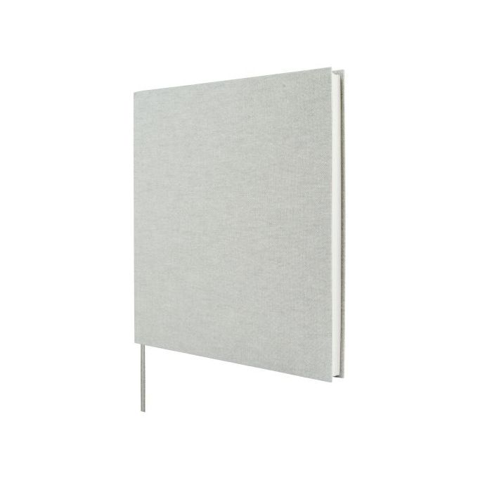 Finocam Jazz Libro de Visitas para Firmar - 80 Hojas - 250X250mm - Papel Marfil de 120g/m2 - Cubierta de Tejido de Encuadernacio