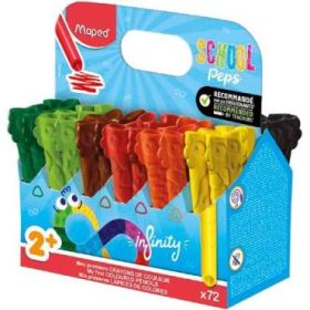 Maped Color`Peps Infinity Jumbo Pack de 72 Lapices de Colores de Larga Duracion - Hecho Totalmente de Mina - Colores Surtidos
