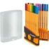 Stabilo Point 88 Pack de 20 Rotuladores de Punta Fina de Fibra - Trazo de 0.4mm. - Tinta con Base de Agua - Apto para Reglas y P