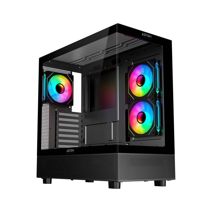 Abysm Danube Sava H400 Prime Black Caja Torre ATX, Mini-ITX, Micro ATX - Lateral y Frontal Cristal Templado - 3.5  y 2.5  - USB-