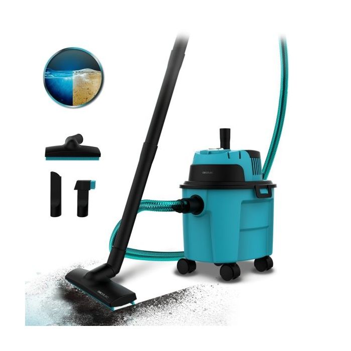 Cecotec Conga Rockstar Wet and Dry Compact Garden Aspirador de Trineo para Solidos y Liquidos - 1000W - Funcion de Soplado - Inc