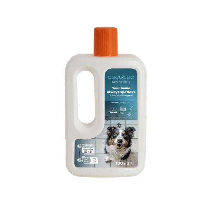 Cecotec Clean and Wash TotalFresh Liquido de Limpieza - 700ml - Multisuperficie - Compatible con Carpetclean, Conga y Freego