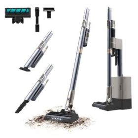 Cecotec Scoba 2100 Station Aspirador Escoba Vertical sin Cable - 210W - Base con Autovaciado - Autonomia 40min - 20kPa - Cepillo