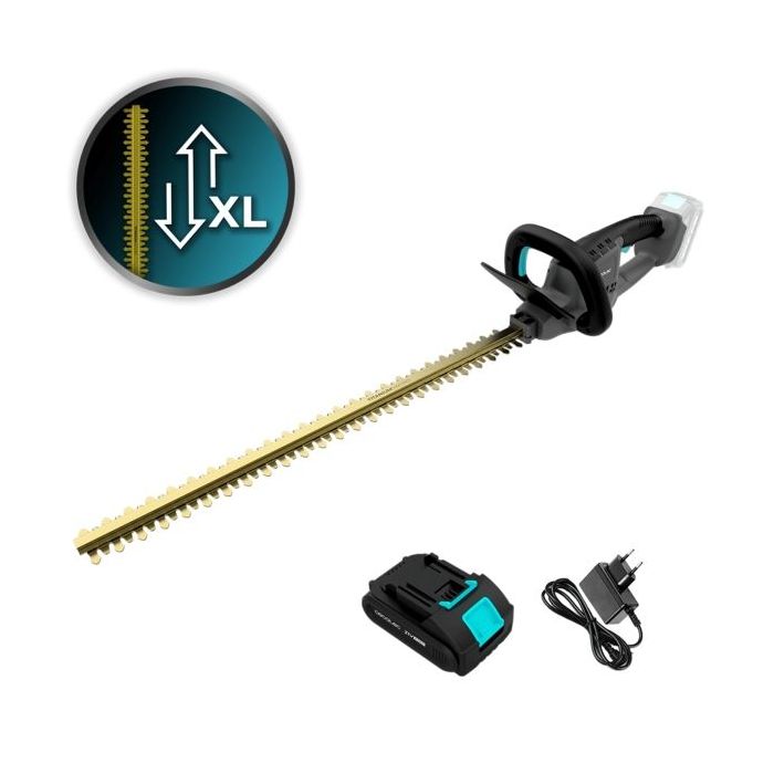 Cecotec TitaniumSword 6100 XL Freemove Cortasetos Inalambrico - Espada XL de 61cm - 21V 2.000mAh - Motor sin Escobillas - Cubier