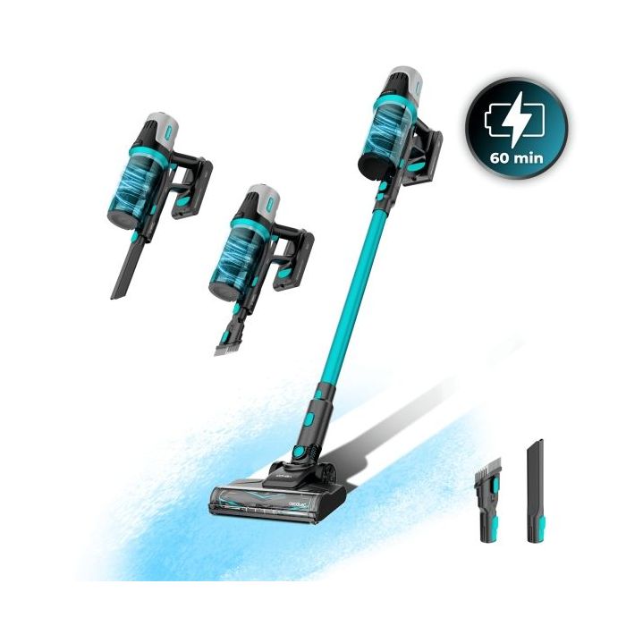 Cecotec Conga Rockstar 1500 Horizon X-Treme XL Aspirador de Escoba Vertical - 215W - Autonomia hasta 60min - Deposito de 600ml -