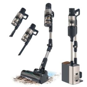 Cecotec Conga Rockstar 5500 Hurricane Station Flex Aspirador Escoba Vertical sin Cable - 700W - Autovaciado - Autonomia 90min -