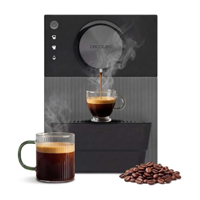 Cecotec Cremmaet Cube Black Cafetera Superautomatica - 19bar - Deposito de 1.1L - Sistema de Prensado y Pre-Infusion - Sistema T