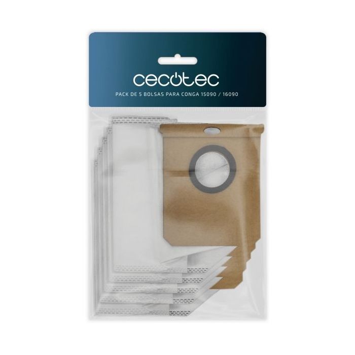 Cecotec Pack de 5 Bolsas para Conga 15090 / 16090 - Color Blanco