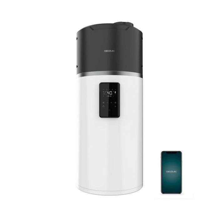Cecotec AeroThermal 100 Water Connected Termo con Aerotermia de 100L - Pantalla Tactil - Temperatura Regulable - Control por App