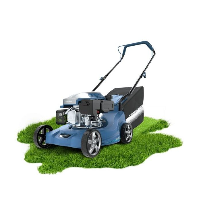 Cecotec Terrenator 2700.39 Power Cortacesped de Gasolina - Deposito 0.8L - Ancho de Corte 39+cm - Motor de 127cc - Tanque de Ace