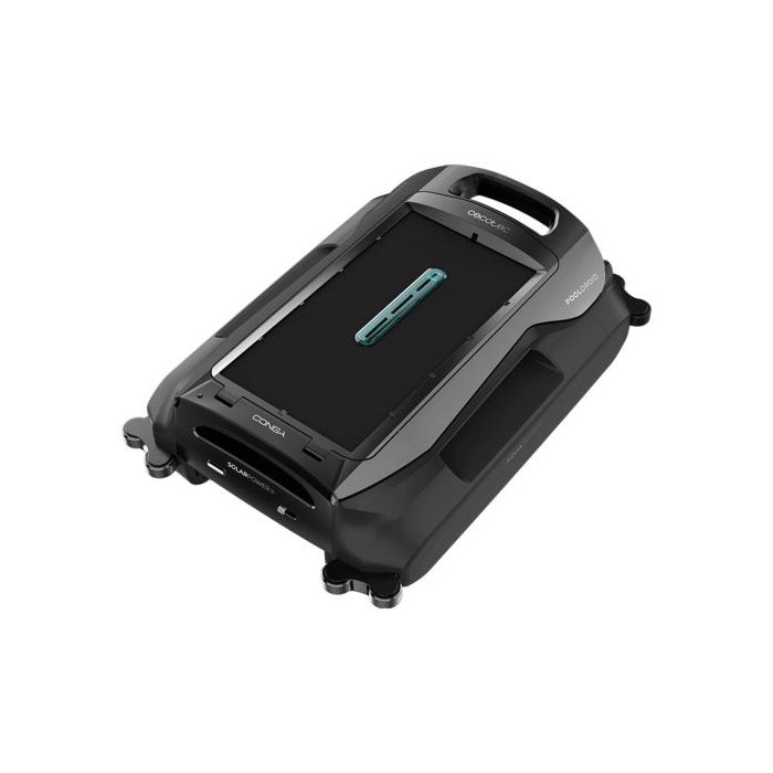 Cecotec Conga Pooldroid AquaSkater Robot Limpiapiscinas de Superficie - Carga Solar con 16h Autonomia - Deposito XXL de 4.5L - N