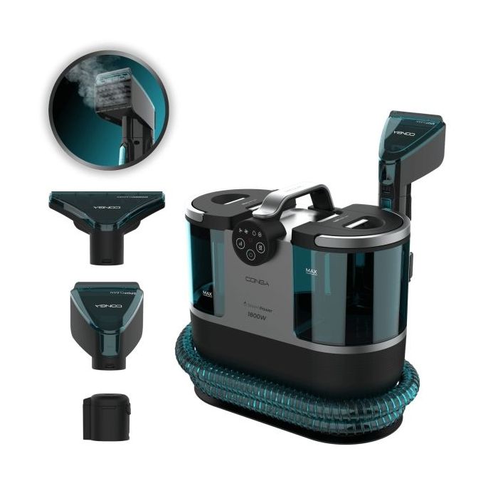 Cecotec Conga 7000 Carpet and Spot Clean Steam Max Aspirador para Tapiceria - Filtros para Solidos y Liquidos - Funcion de Sopla