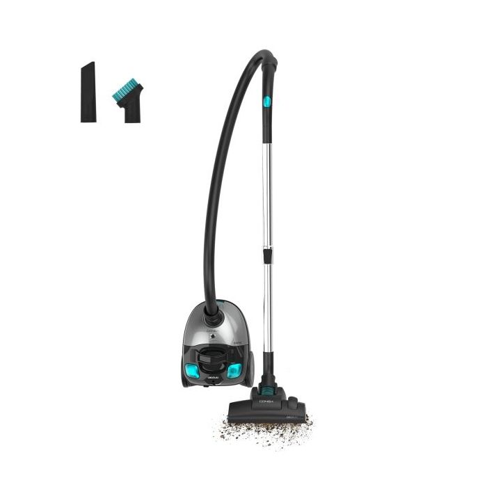Cecotec Conga Powerbag 2000 Compact Plus Aspirador de Trineo - 800W - Deposito de 2L - Filtrado de Alta Eficiencia - Tubo Telesc