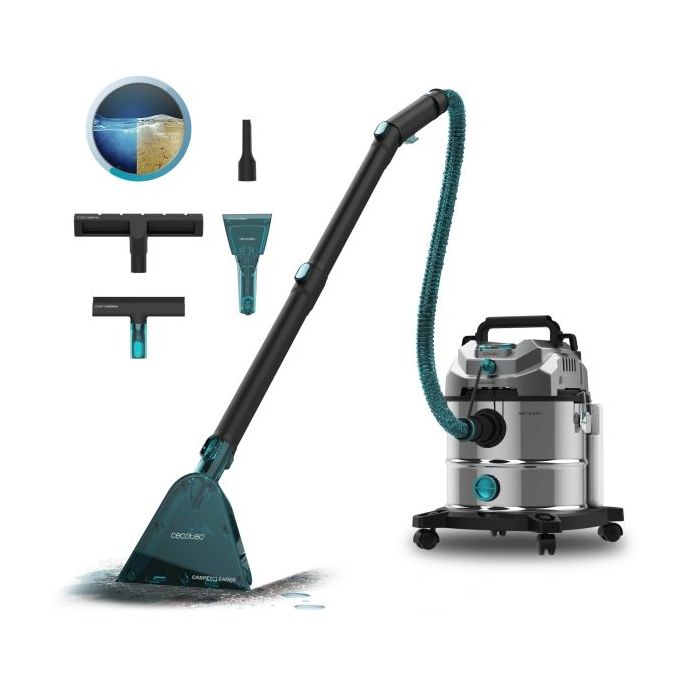 Cecotec Conga CarpetClean 20000 Pro Ultra Aspirador para Tapiceria de Solidos y Liquidos - 1600W - 21kPa - 2 Depositos de 20L y