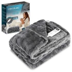 Cecotec HeatConfort Noa Manta Electrica - 115W - Apagado Automatico - Piel Sintetica y Franela - 10 Niveles de Calor - Control L