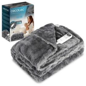 Cecotec HeatConfort Noa Manta Electrica - 115W - Apagado Automatico - Piel Sintetica y Franela - 10 Niveles de Calor - Control L