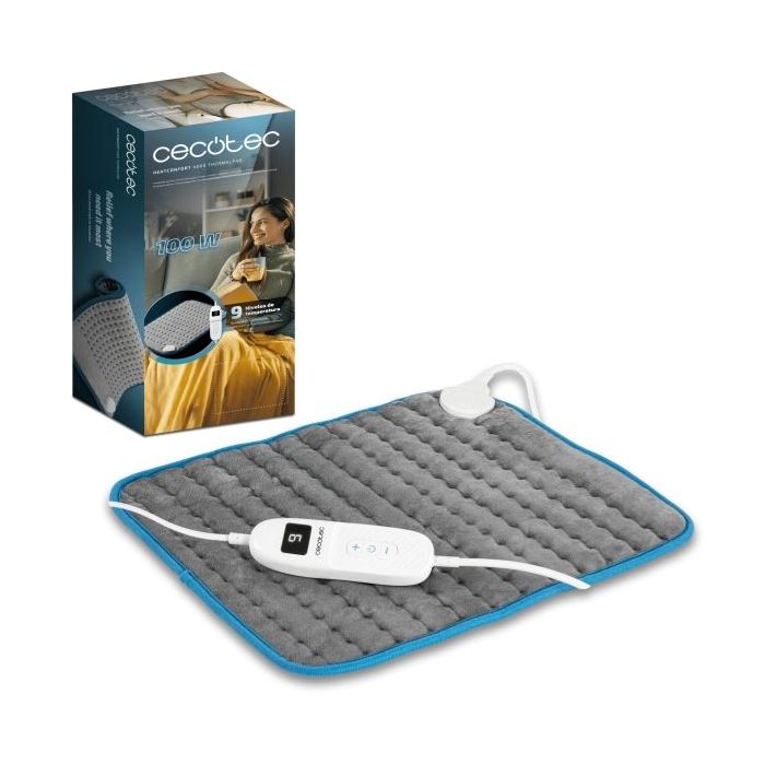 Cecotec HeatConfort 4000 ThermalPad Manta Electrica - 100W - 9 Niveles - Control LCD - Temporizador - Autoapagado - Microfibra S