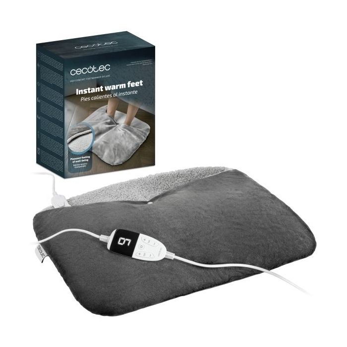 Cecotec HeatConfort FootWarmer Deluxe Calientapies Electrico - 2 Compartimentos Ajustables - Base Antideslizante - 6 Niveles de