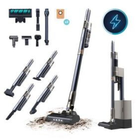 Cecotec Scoba 3000 Station Aspirador de Escoba Vertical con Base de Autovaciado - 210W - Autonomia 40min - Succion 20kPa - Inclu