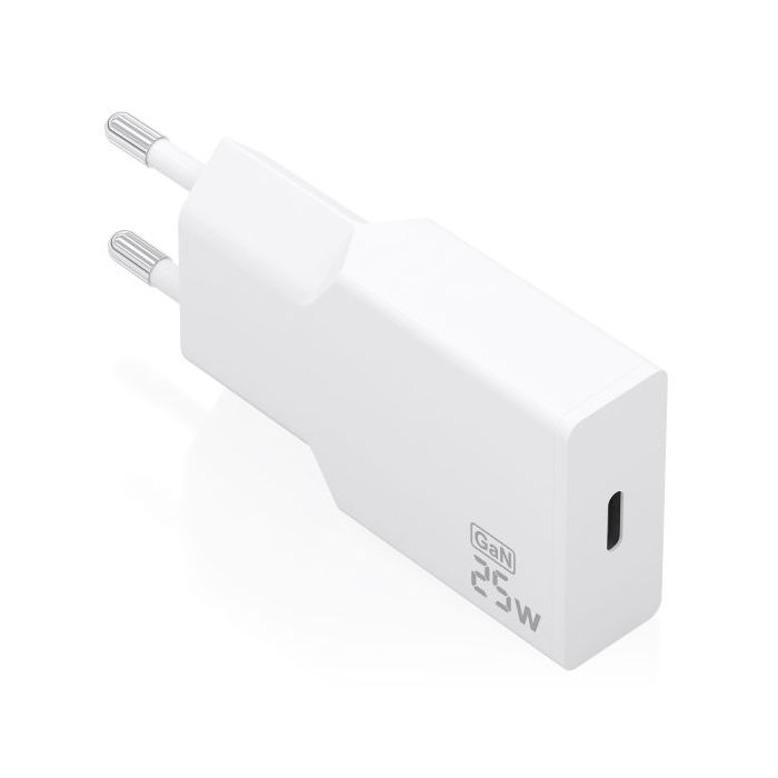Aisens Cargador de Pared - 25W - GaN - 1xUSB-C - Power Delivery 3.0 - Ultra Delgado - Multiples Protecciones de Seguridad - Colo