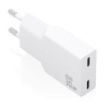 Aisens Cargador de Pared - 30W - GaN - 2xUSB-C - Power Delivery 3.0 - Ultra Delgado - Multiples Protecciones de Seguridad - Colo