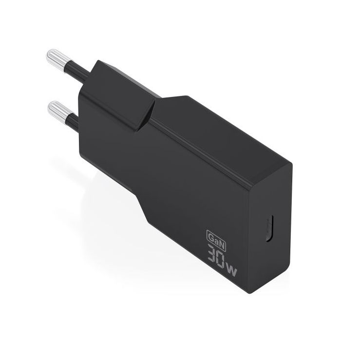 Aisens Cargador de Pared - 30W - GaN - 1xUSB-C - Power Delivery 3.0 - Ultra Delgado - Multiples Protecciones de Seguridad - Colo