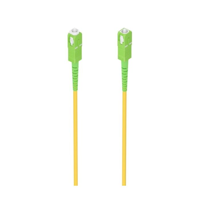 Aisens Cable Fibra Optica Latiguillo G657A2 3.0 9/125 SMF Simplex CPR Dca LSZH - SC/APC-SC/APC - 15M - Color Amarillo