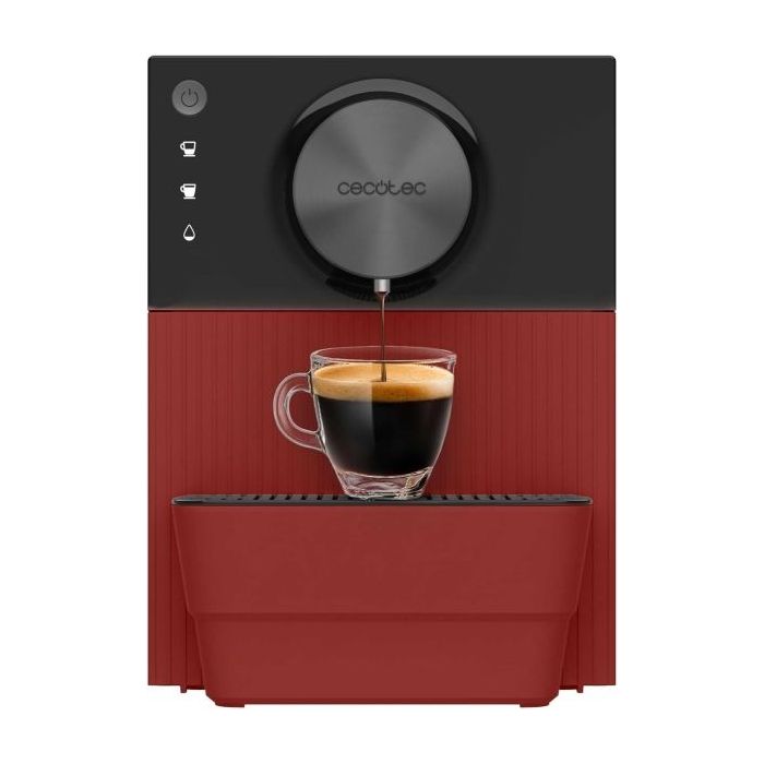 Cecotec Cremmaet Cube Red Cafetera Superautomatica - 19bar - Deposito de 1.1L - Sistema de Prensado y Pre-Infusion - Sistema The