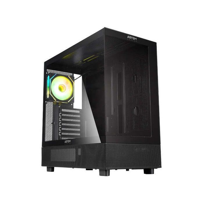 Abysm Danube Sava H400 Black Caja Torre ATX, ITX, Micro ATX - Lateral y Frontal Cristal Templado - 3.5  y 2.5  - USB-A, USB-C y