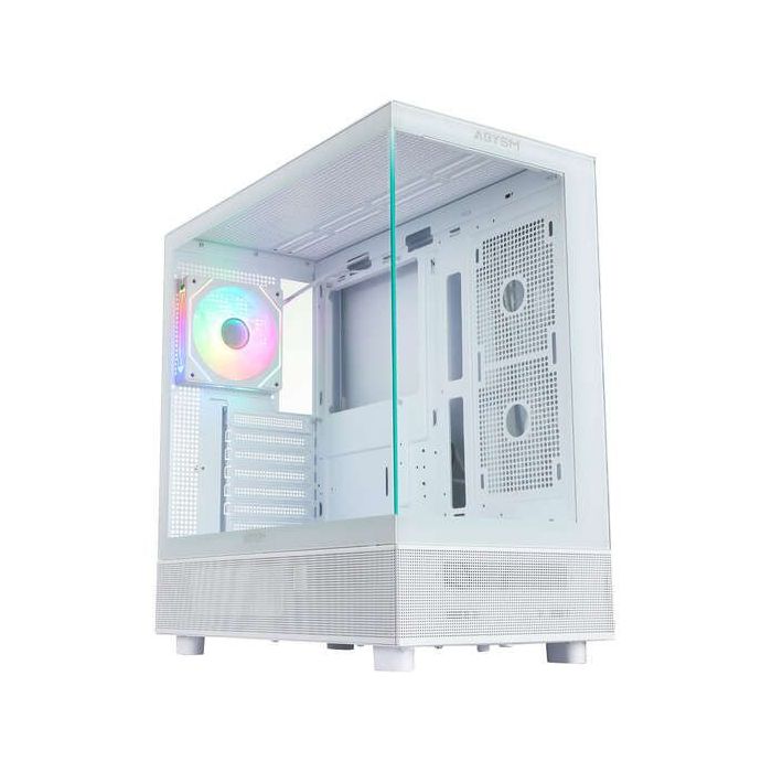 Abysm Danube Sava H400 White Caja Torre ATX, ITX, Micro ATX - Lateral y Frontal Cristal Templado - 3.5  y 2.5  - USB-A, USB-C y