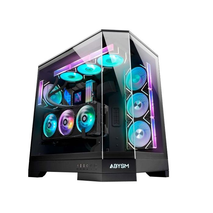 Abysm Danube Sava H600 Black Caja Torre E-ATX, ATX, ITX, Micro ATX - Lateral y Frontal Cristal Templado - 3.5  y 2.5  - USB-A, U