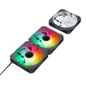 Abysm Gaming Arclight 2.0 ARGB Black Pack de 3 Ventiladores 120mm con Iluminacion ARGB - Velocidad Max. 1500rpm - Conexion en Se