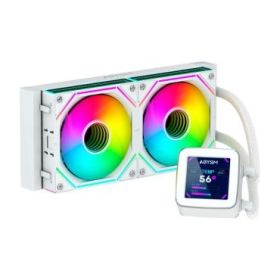 Abysm Oceanic LCD 240 ARGB Kit de Refrigeracion Liquida - 2 Ventiladores de 120mm - Iluminacion ARGB - Pantalla LCD 2.8  - Bomba