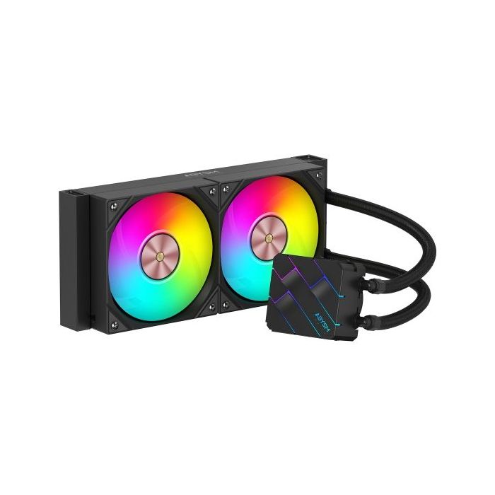 Abysm Oceanic TIDE 240 ARGB Kit de Refrigeracion Liquida - 2 Ventiladores de 120mm - Iluminacion ARGB - Bomba 2500rpm - Tubos de