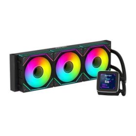 Abysm Oceanic LCD 360 ARGB Kit de Refrigeracion Liquida - 3 Ventiladores de 120mm - Iluminacion ARGB - Pantalla LCD 2.8  - Bomba