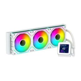 Abysm Oceanic LCD 360 ARGB Kit de Refrigeracion Liquida - 3 Ventiladores de 120mm - Iluminacion ARGB - Pantalla LCD 2.8  - Bomba