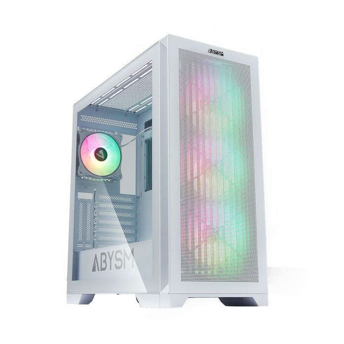 Abysm Gaming Danube Mura White BX300 ARGB Caja Torre ATX, EATX, ITX, micro ATX - Lateral Cristal Templado - 3.5  y 2.5  - USB-C
