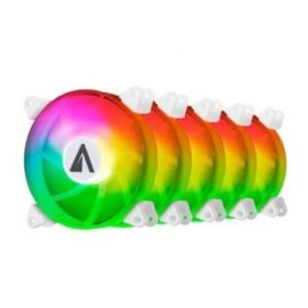 Abysm Gaming Arclight Pack de 5 Ventiladores 120mm con Iluminacion ARGB - Velocidad Max. 1500rpm - Incluye Controlador y Mando a