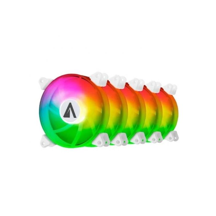 Abysm Gaming Arclight Pack de 5 Ventiladores 120mm con Iluminacion ARGB - Velocidad Max. 1500rpm - Incluye Controlador y Mando a