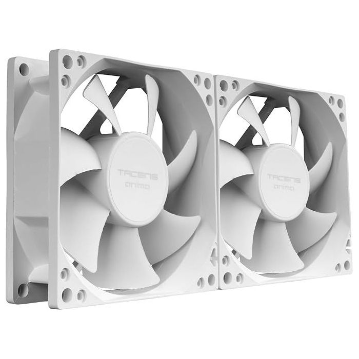 Tacens Anima AF8X2 Pack de 2 Ventiladores de 80mm - Rodamientos Fluxus - Color Blanco