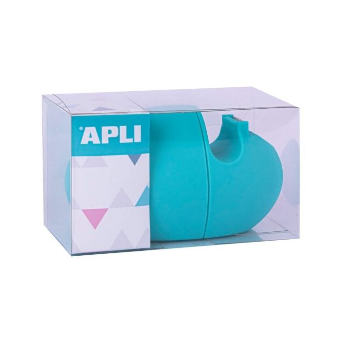 Apli Nordik Collection Dispensador de Cinta Adhesiva para Rollos 19mmx33m - Textura Suave y Tacto Agradable - Colores Aleatorios