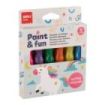 Apli Kids Pack de 6 Temperas con Purpurina en Tubo con Pincel 14ml - Practico y Sin Limpieza - Fomenta Creatividad y Colaboracio