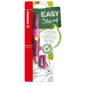Stabilo Easyergo Pack con Lapiz Retractil + Scapuntas - Mina HB de 3.15mm - Diseño Ergonomico - Uso Zurdo - Color Rosa