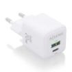 Aisens Cargador Gan 20W - 1xUSB-C PD3.0 QC4.0 - 1xUSB-A QC3.0 - Color Blanco