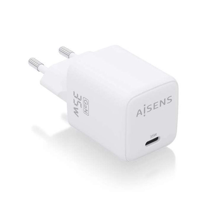Aisens Cargador Gan 35W - 1xUSB-C PD3.0 QC4.0 - Color Blanco